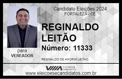 Candidato REGINALDO LEITÃO 2024 - FORTALEZA - Eleições