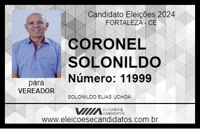 Candidato CORONEL SOLONILDO 2024 - FORTALEZA - Eleições