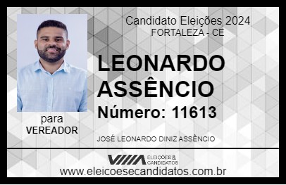 Candidato LEONARDO ASSÊNCIO 2024 - FORTALEZA - Eleições