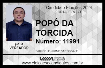 Candidato POPÓ DA TORCIDA 2024 - FORTALEZA - Eleições