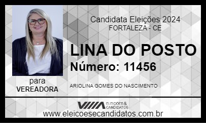 Candidato LINA DO POSTO 2024 - FORTALEZA - Eleições