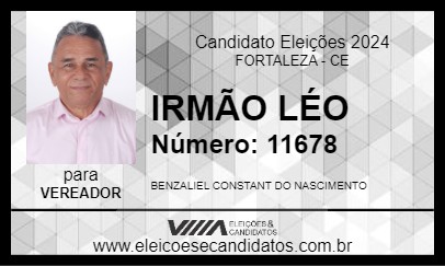 Candidato IRMÃO LÉO 2024 - FORTALEZA - Eleições