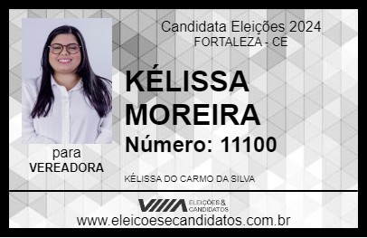 Candidato KÉLISSA MOREIRA 2024 - FORTALEZA - Eleições