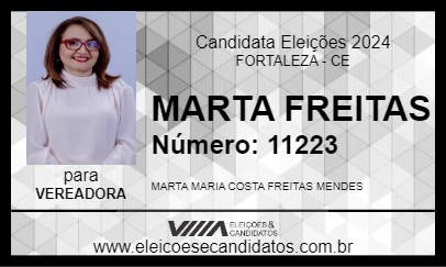 Candidato MARTA FREITAS 2024 - FORTALEZA - Eleições