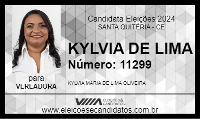 Candidato KYLVIA DE LIMA 2024 - SANTA QUITÉRIA - Eleições