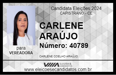 Candidato CARLENE ARAÚJO 2024 - CAPISTRANO - Eleições