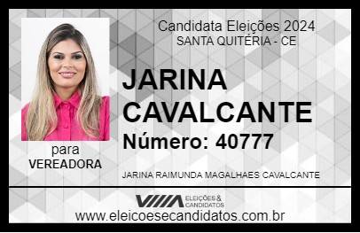 Candidato JARINA CAVALCANTE 2024 - SANTA QUITÉRIA - Eleições