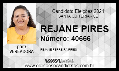 Candidato REJANE PIRES 2024 - SANTA QUITÉRIA - Eleições