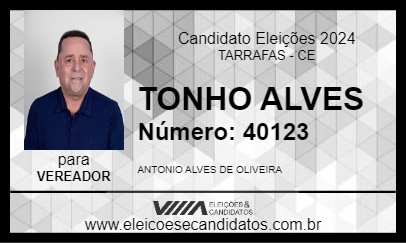 Candidato ANTONIO ALVES 2024 - TARRAFAS - Eleições