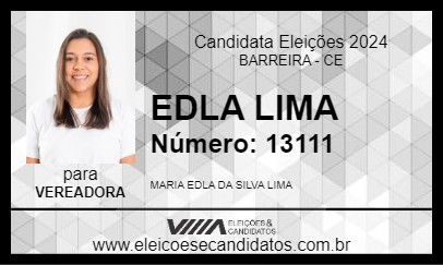 Candidato EDLA LIMA 2024 - BARREIRA - Eleições