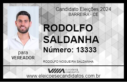 Candidato RODOLFO SALDANHA 2024 - BARREIRA - Eleições