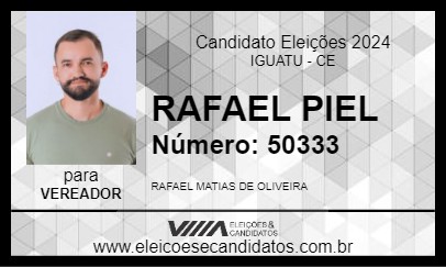 Candidato RAFAEL  PIEL 2024 - IGUATU - Eleições