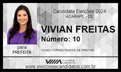 Candidato VIVIAN FREITAS 2024 - ACARAPE - Eleições