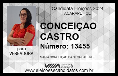 Candidato CONCEIÇAO CASTRO 2024 - ACARAPE - Eleições