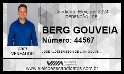 Candidato BERG GOUVEIA 2024 - REDENÇÃO - Eleições