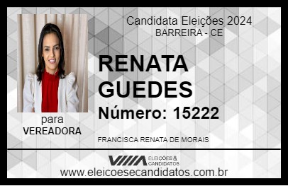 Candidato RENATA GUEDES 2024 - BARREIRA - Eleições