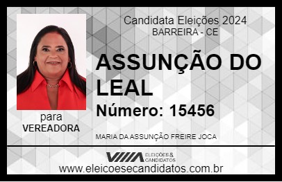 Candidato ASSUNÇÃO DO LEAL 2024 - BARREIRA - Eleições