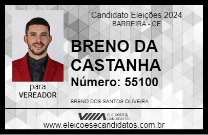 Candidato BRENO DA CASTANHA 2024 - BARREIRA - Eleições