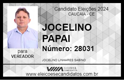 Candidato JOCELINO PAPAI 2024 - CAUCAIA - Eleições