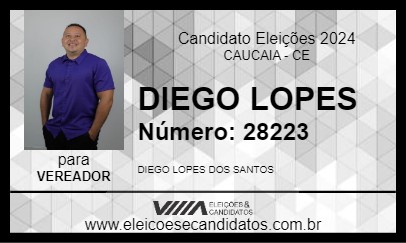 Candidato DIEGO LOPES 2024 - CAUCAIA - Eleições