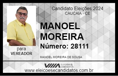 Candidato MANOEL MOREIRA 2024 - CAUCAIA - Eleições