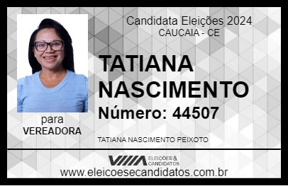 Candidato TATIANA NASCIMENTO 2024 - CAUCAIA - Eleições