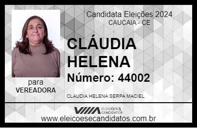 Candidato CLÁUDIA HELENA 2024 - CAUCAIA - Eleições