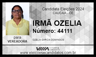 Candidato IRMÃ OZELIA 2024 - CAUCAIA - Eleições