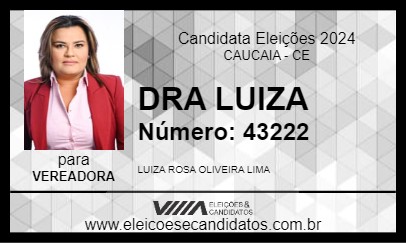 Candidato DRA LUIZA 2024 - CAUCAIA - Eleições