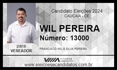 Candidato WIL PEREIRA 2024 - CAUCAIA - Eleições