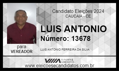 Candidato LUIS ANTONIO 2024 - CAUCAIA - Eleições