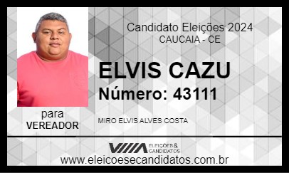 Candidato ELVIS KAZU 2024 - CAUCAIA - Eleições