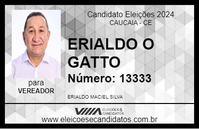 Candidato ERIALDO O GATTO 2024 - CAUCAIA - Eleições