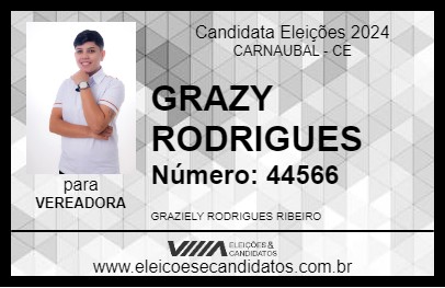 Candidato GRAZY RODRIGUES 2024 - CARNAUBAL - Eleições