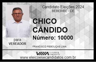 Candidato CHICO CÂNDIDO 2024 - BEBERIBE - Eleições