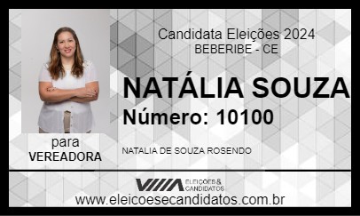 Candidato NATÁLIA SOUZA 2024 - BEBERIBE - Eleições