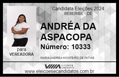 Candidato ANDRÉA DA ASPACOPA 2024 - BEBERIBE - Eleições