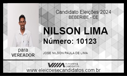 Candidato NILSON LIMA 2024 - BEBERIBE - Eleições