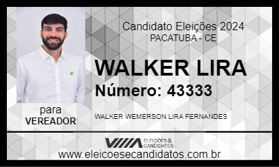 Candidato WALKER LIRA 2024 - PACATUBA - Eleições