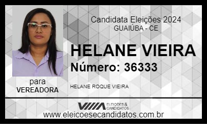 Candidato HELANE VIEIRA 2024 - GUAIÚBA - Eleições