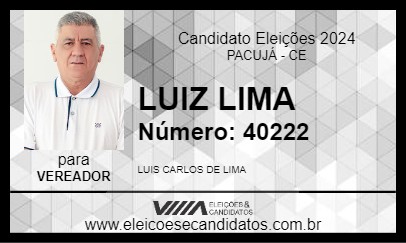 Candidato LUIZ LIMA 2024 - PACUJÁ - Eleições