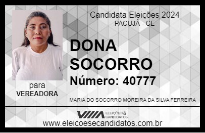 Candidato DONA SOCORRO 2024 - PACUJÁ - Eleições