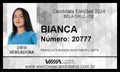 Candidato BIANCA 2024 - BELA CRUZ - Eleições