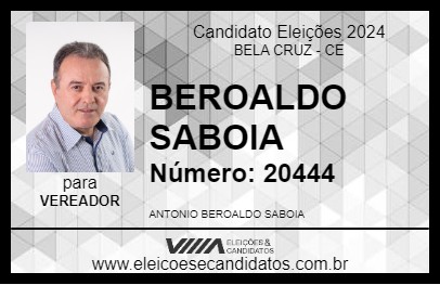 Candidato BEROALDO SABOIA 2024 - BELA CRUZ - Eleições