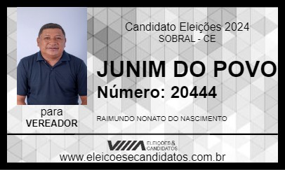 Candidato JUNIM DO POVO 2024 - SOBRAL - Eleições