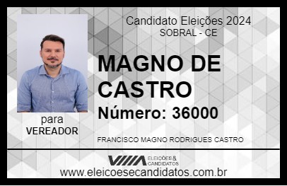 Candidato MAGNO DE CASTRO 2024 - SOBRAL - Eleições