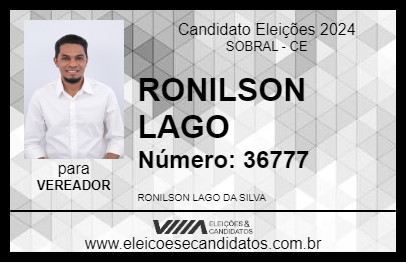 Candidato RONILSON LAGO 2024 - SOBRAL - Eleições