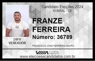 Candidato FRANZE FERREIRA 2024 - SOBRAL - Eleições