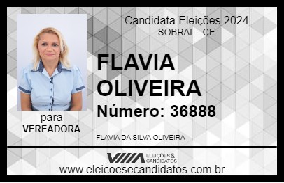 Candidato FLAVIA OLIVEIRA 2024 - SOBRAL - Eleições