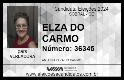 Candidato ELZA DO CARMO 2024 - SOBRAL - Eleições